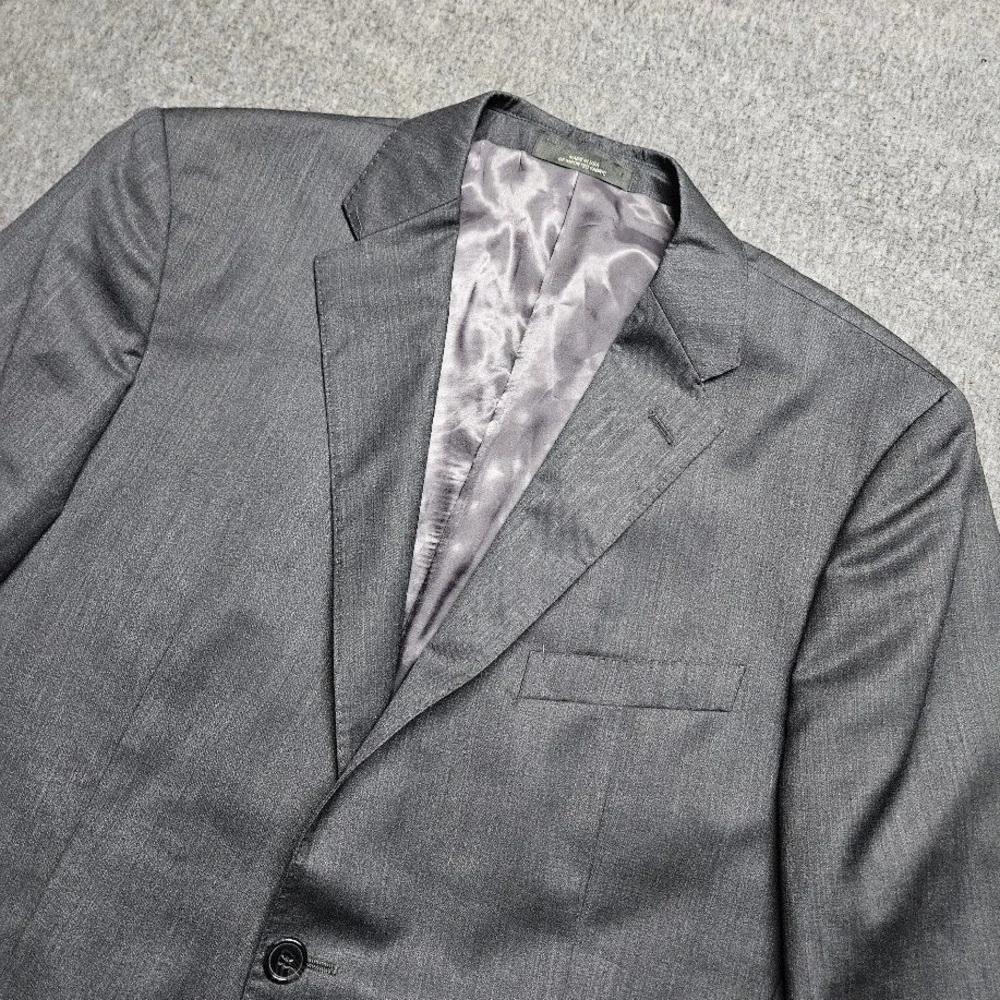 Saks Fifth Avenue Blazer Mens 42R Grey Ermenegildo Zegna Wool Sport Coat